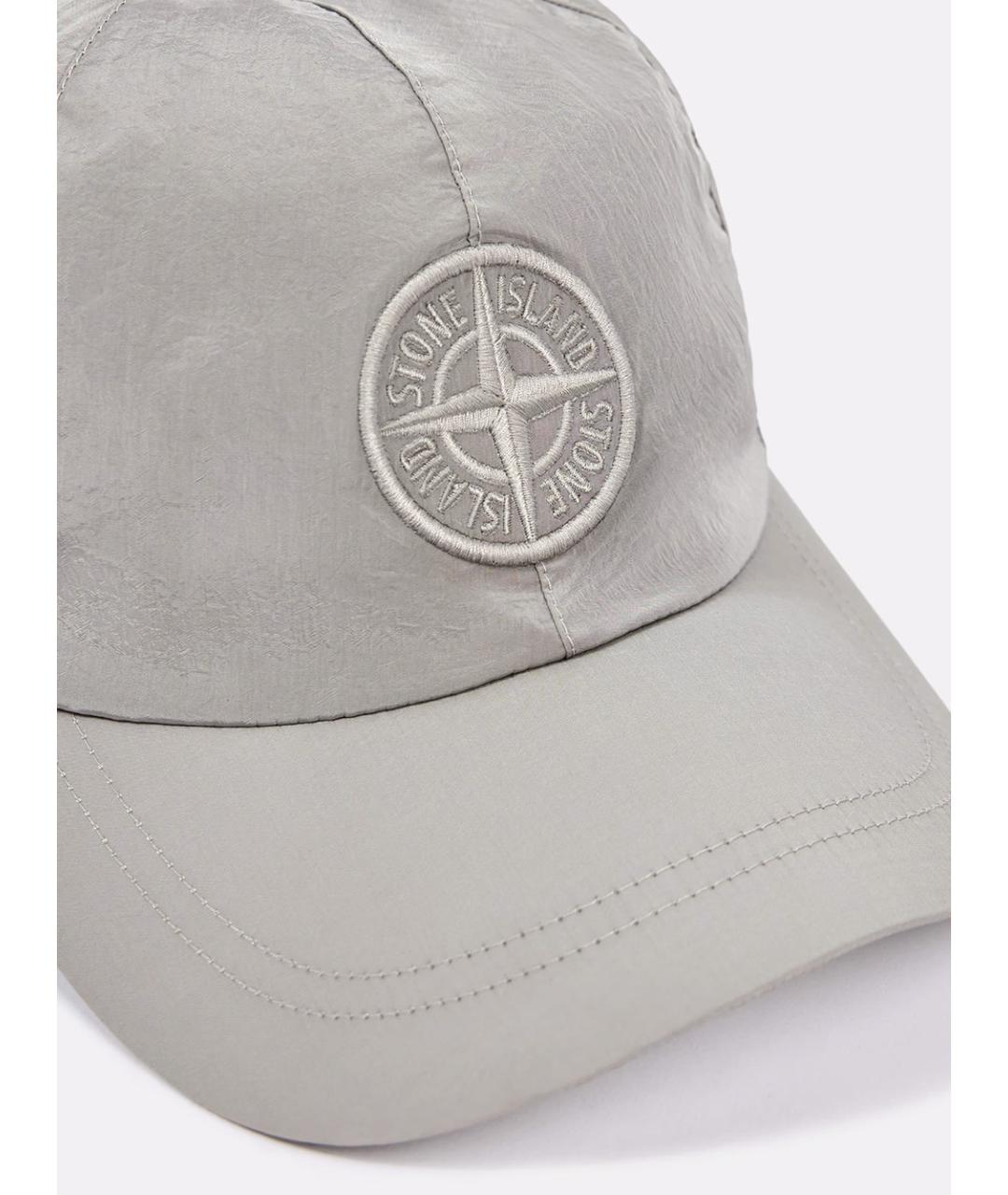 STONE ISLAND Серая синтетическая кепка/бейсболка, фото 3