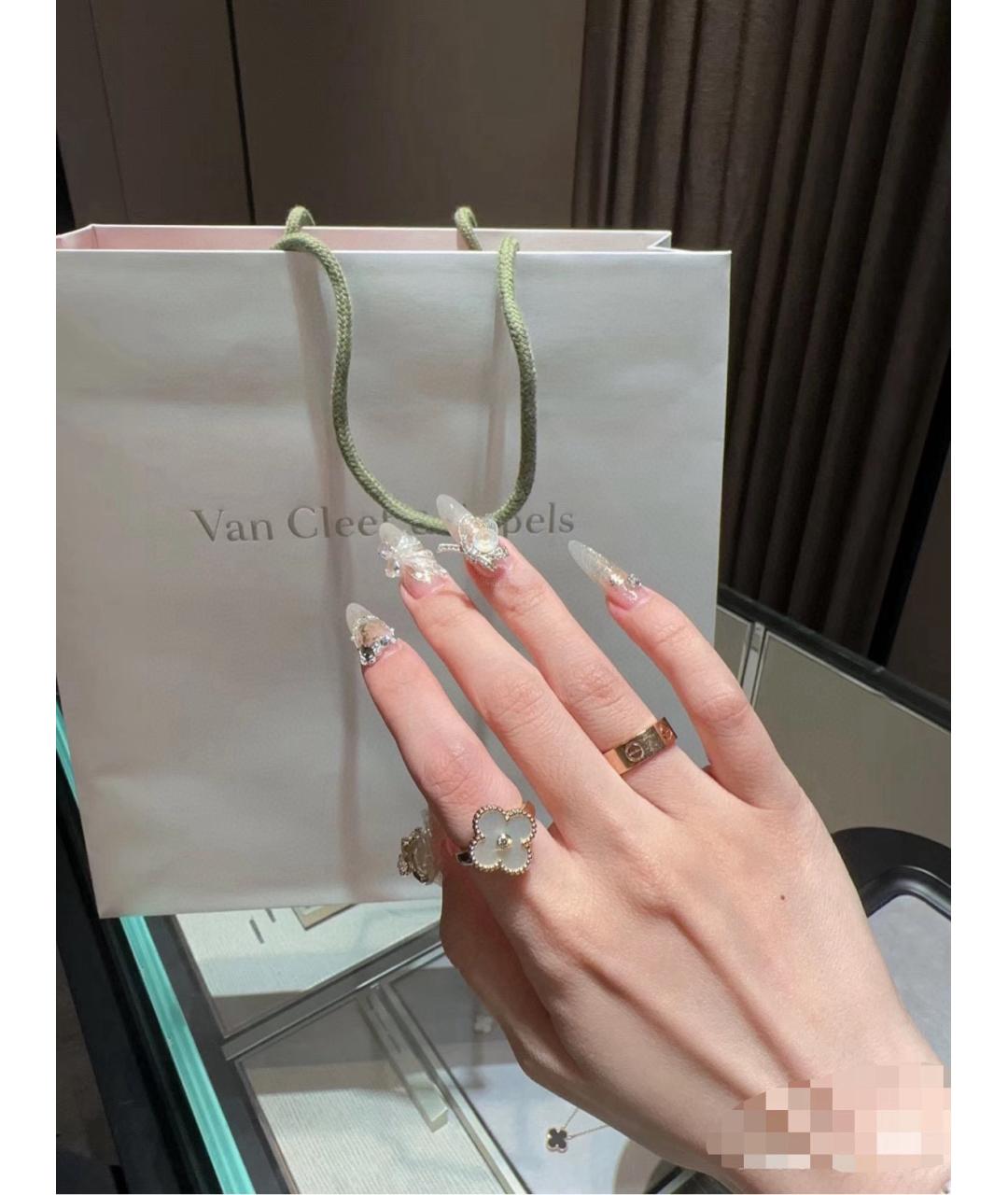 VAN CLEEF & ARPELS Белое кольцо из желтого золота, фото 5