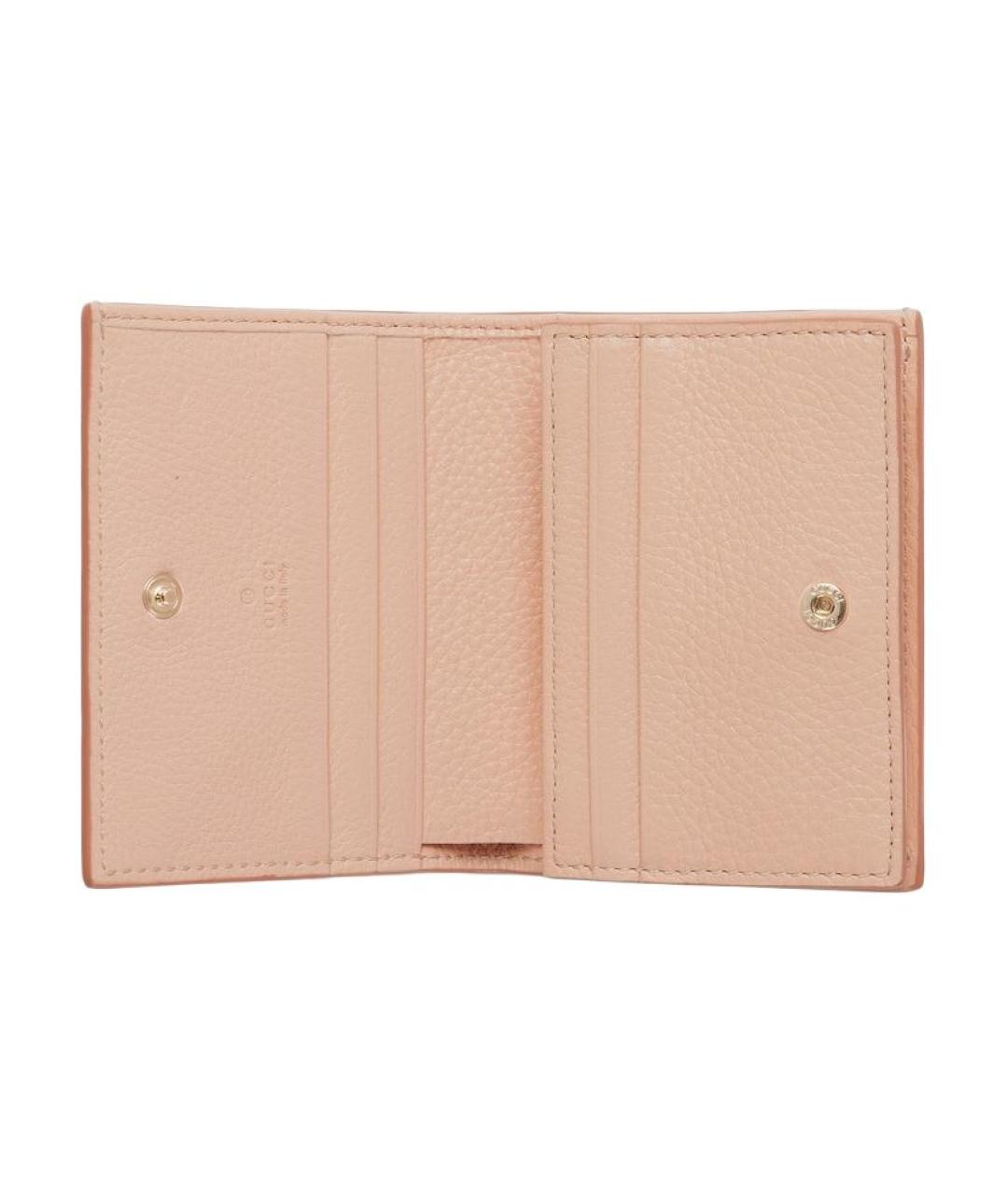 GUCCI Коралловый кожаный кошелек, фото 5