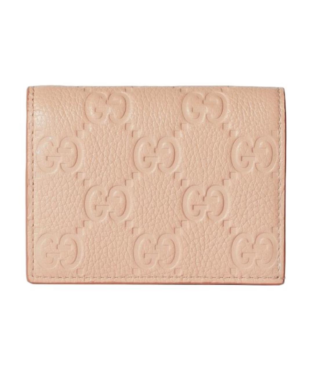 GUCCI Коралловый кожаный кошелек, фото 1