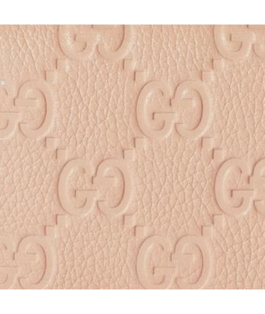 GUCCI Коралловый кожаный кошелек, фото 7
