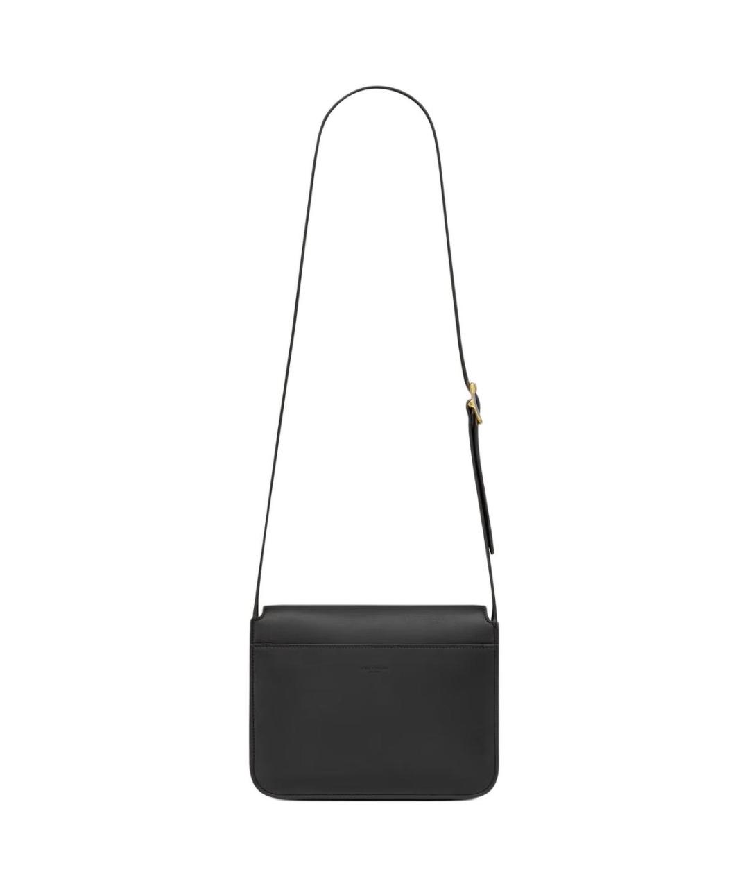 SAINT LAURENT Черная кожаная сумка через плечо, фото 4