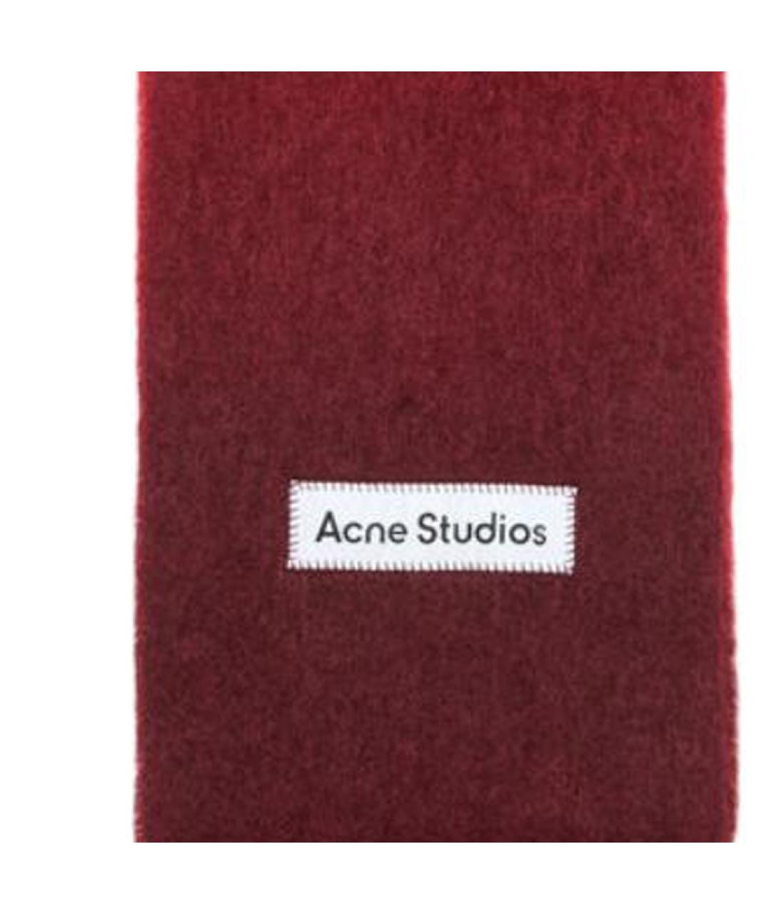 ACNE STUDIOS Красный шерстяной шарф, фото 2