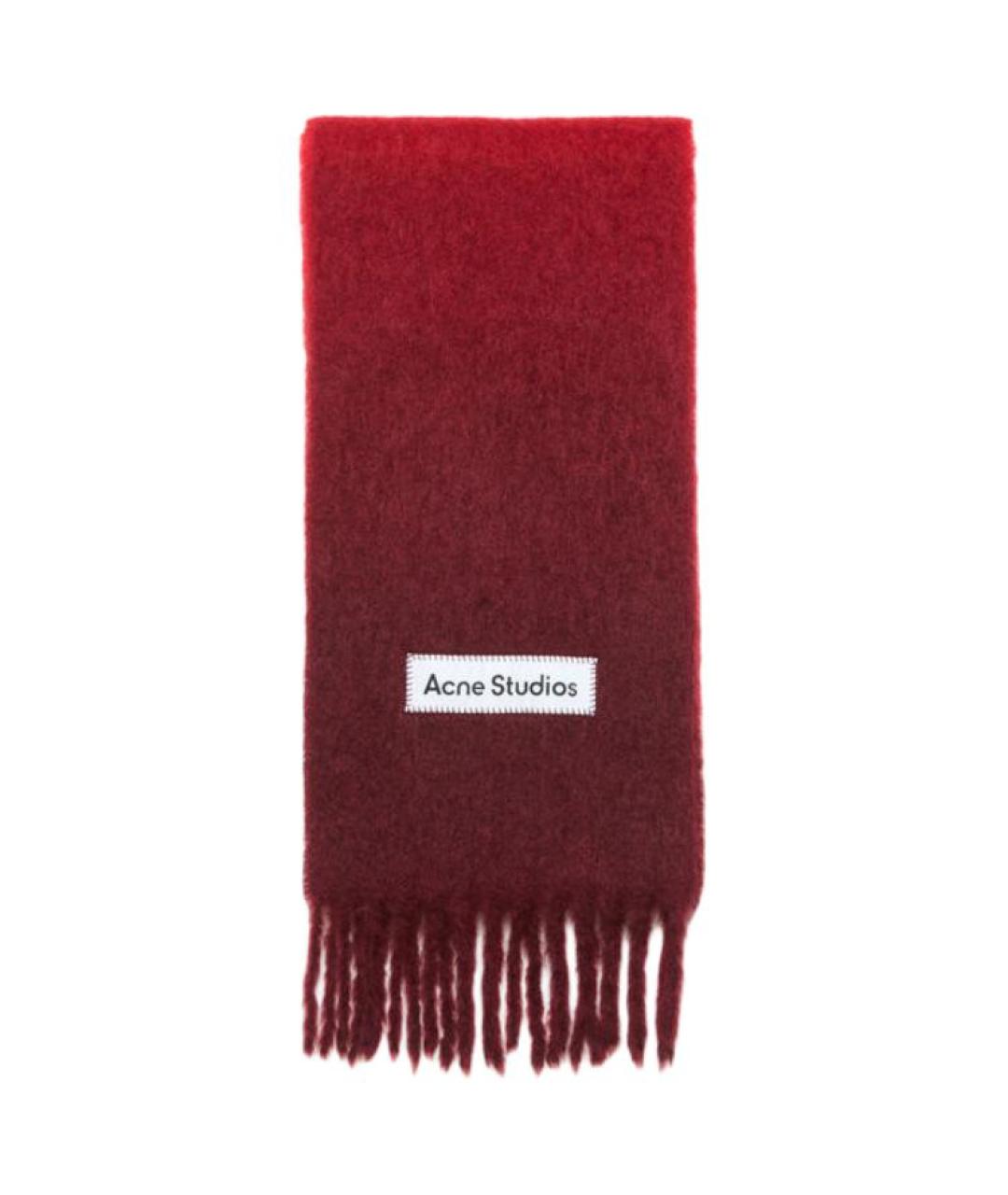 ACNE STUDIOS Красный шерстяной шарф, фото 1