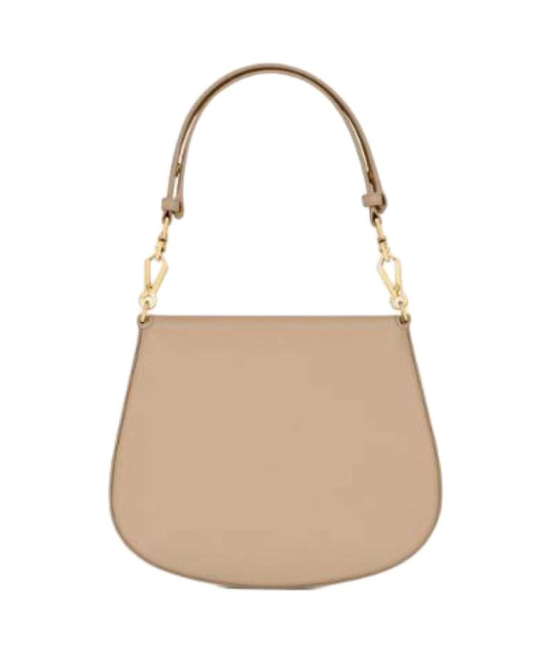 SAINT LAURENT Бежевая кожаная сумка через плечо, фото 4