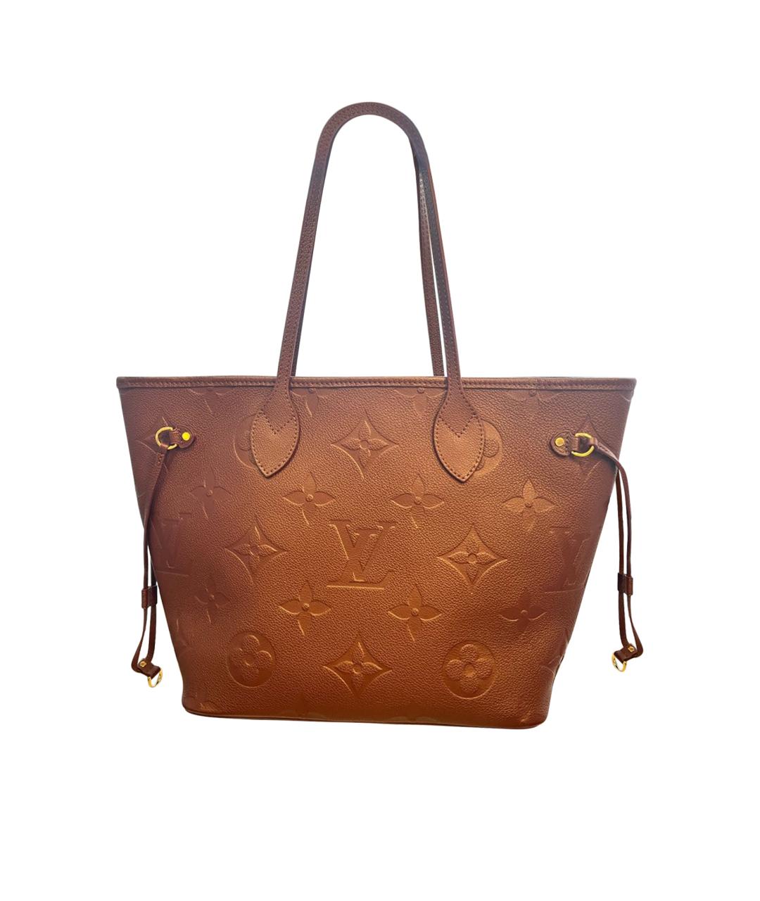 LOUIS VUITTON Бордовая кожаная сумка тоут, фото 1