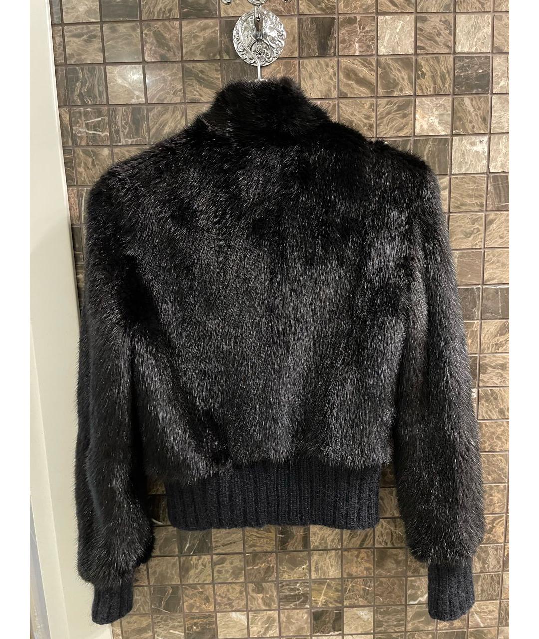 GUCCI Черная меховая шуба, фото 2