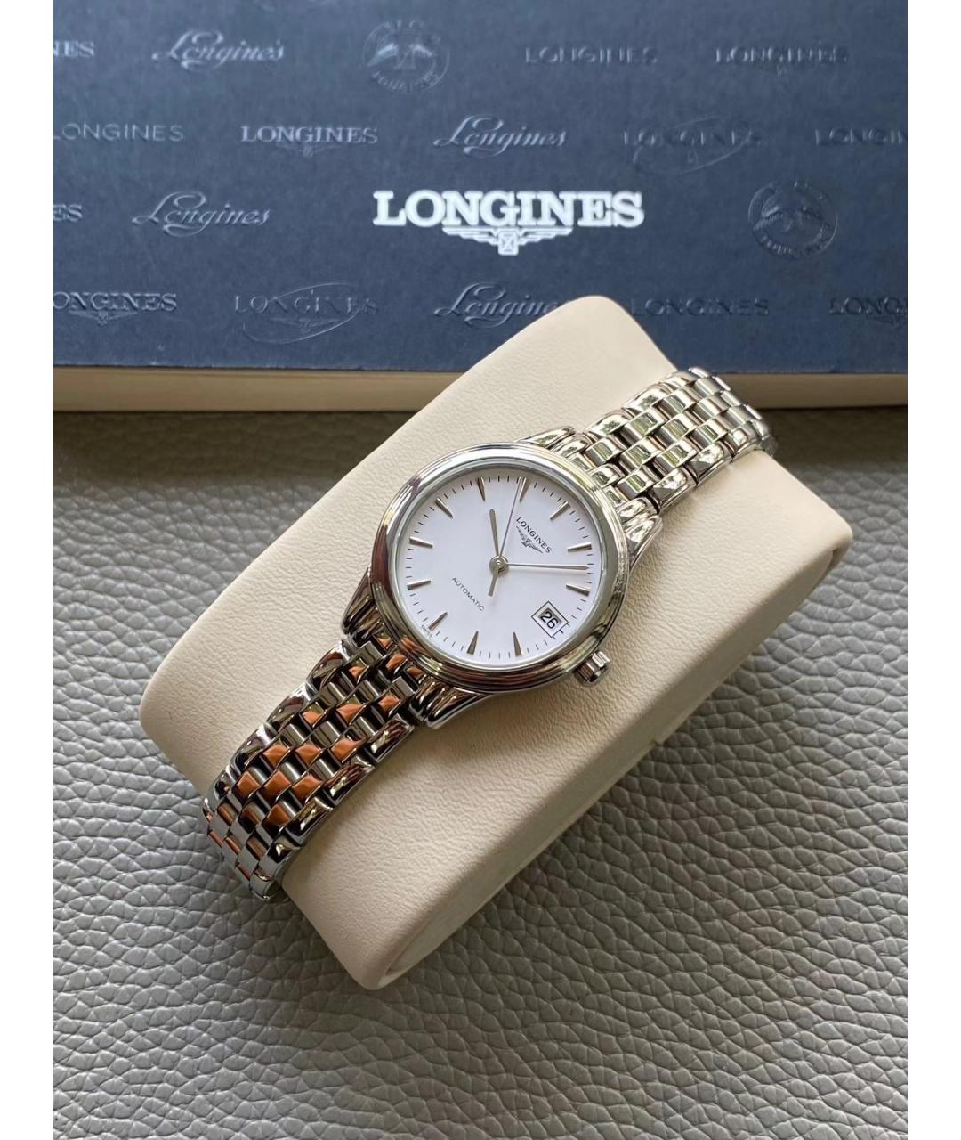 LONGINES Белые латунные часы, фото 2