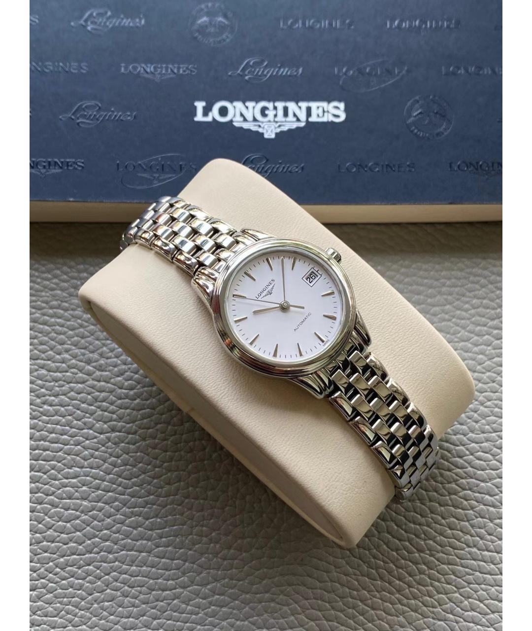 LONGINES Белые латунные часы, фото 3