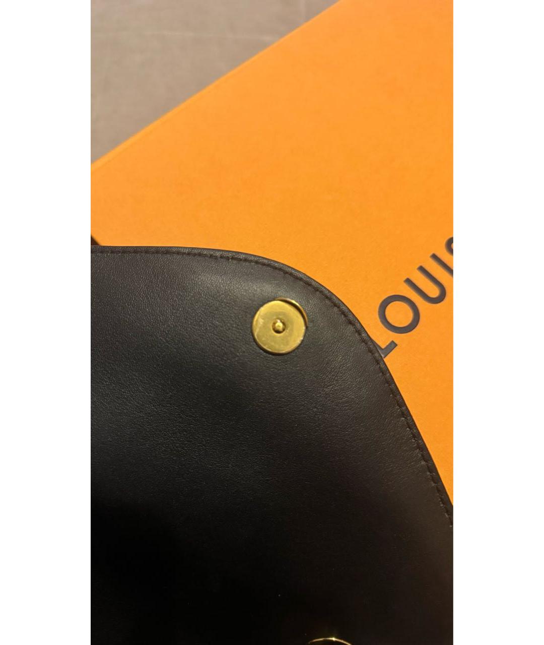 LOUIS VUITTON Черная кожаная сумка через плечо, фото 8