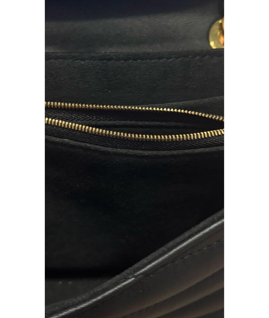 LOUIS VUITTON Черная кожаная сумка через плечо, фото 4