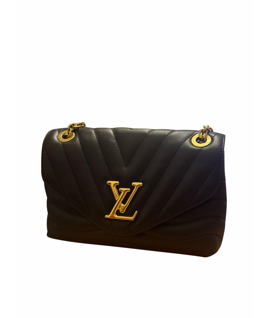 LOUIS VUITTON Черная кожаная сумка через плечо, фото 1