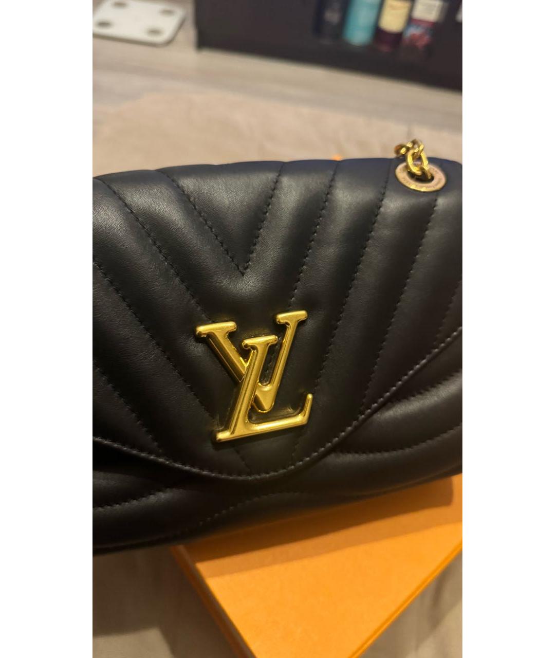 LOUIS VUITTON Черная кожаная сумка через плечо, фото 2