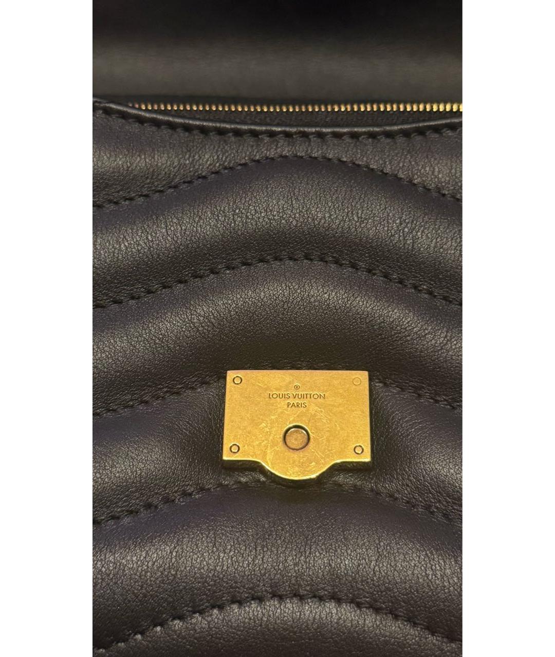 LOUIS VUITTON Черная кожаная сумка через плечо, фото 6