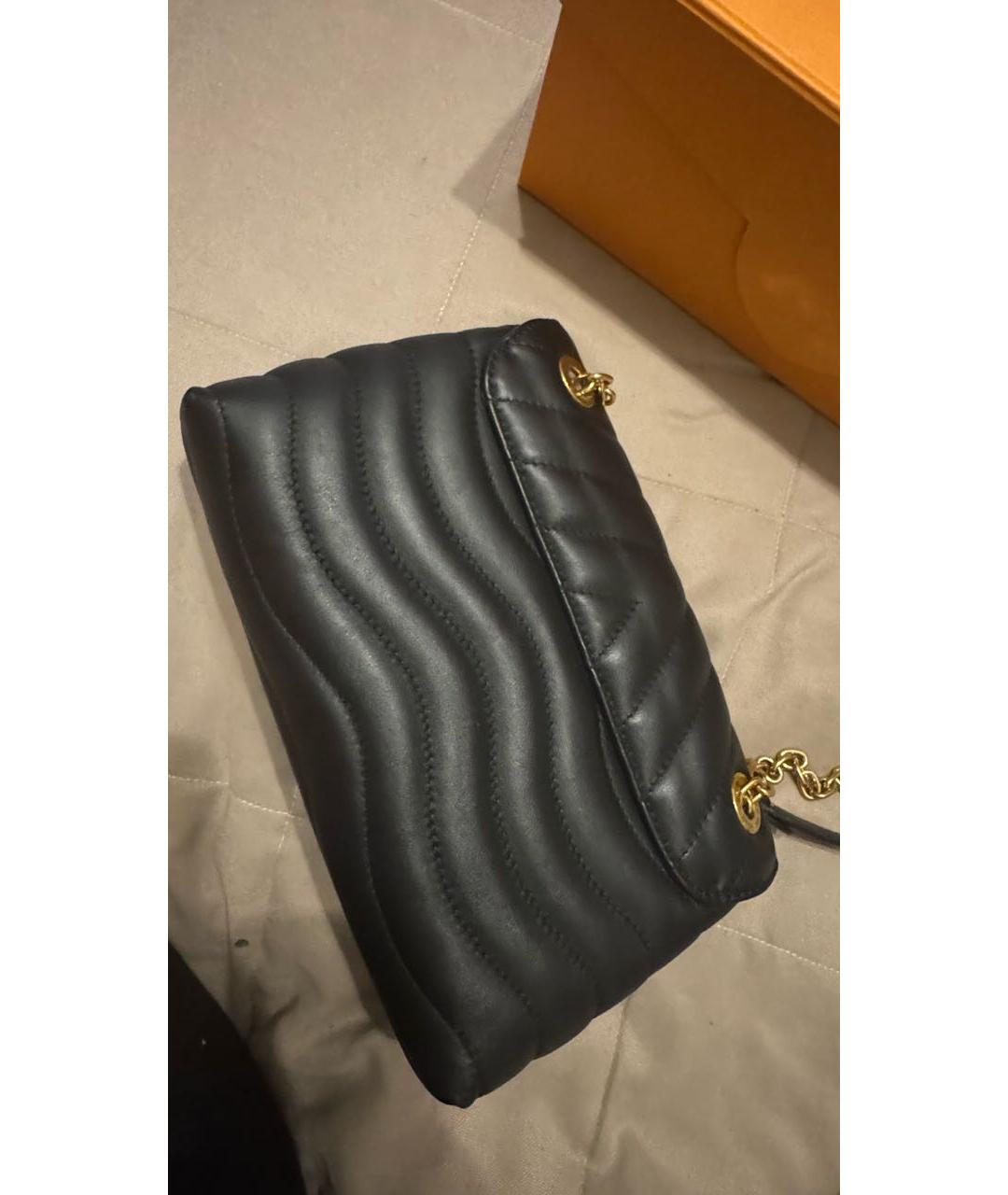 LOUIS VUITTON Черная кожаная сумка через плечо, фото 3