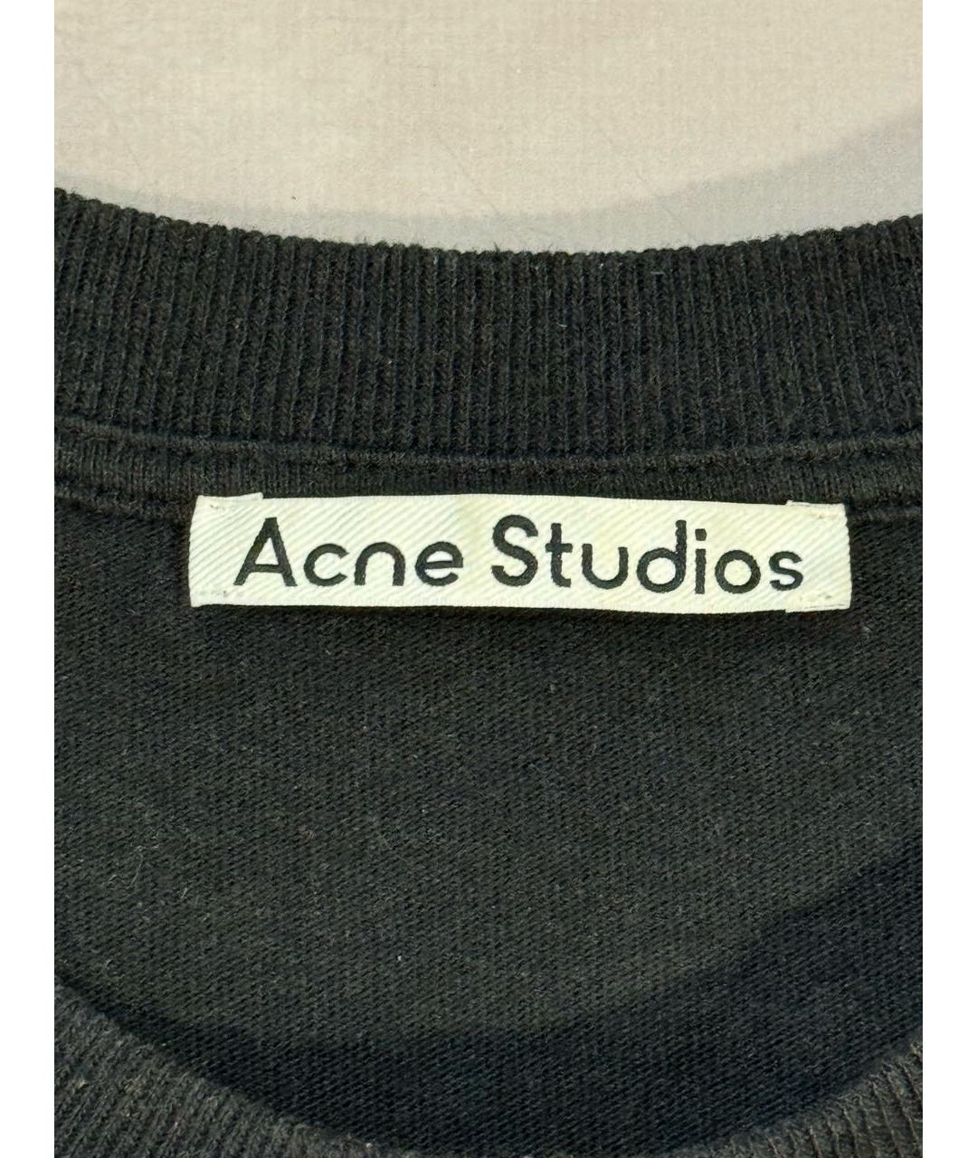 ACNE STUDIOS Черная хлопковая футболка, фото 5