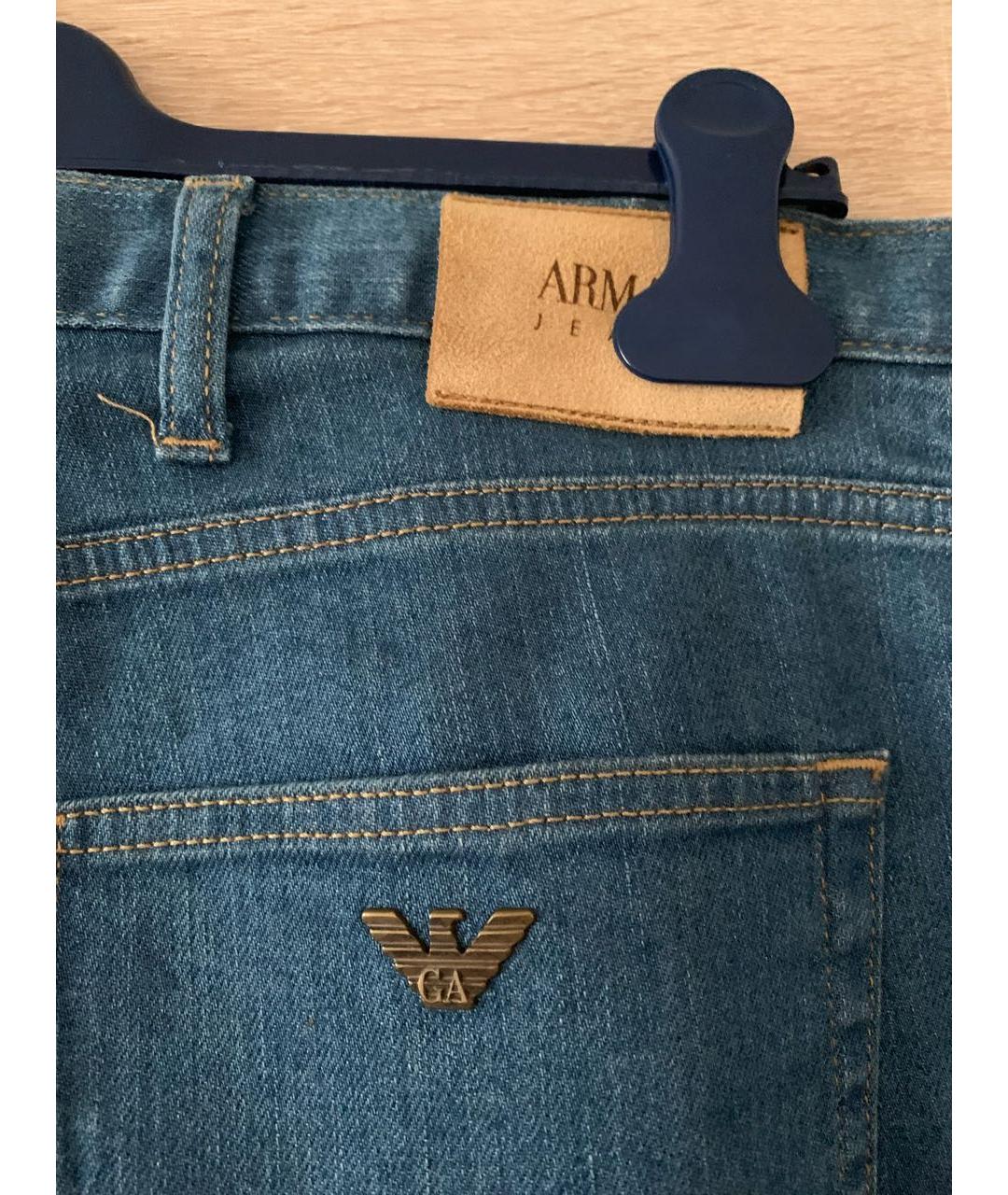 ARMANI JEANS Синие хлопковые джинсы скинни, фото 4