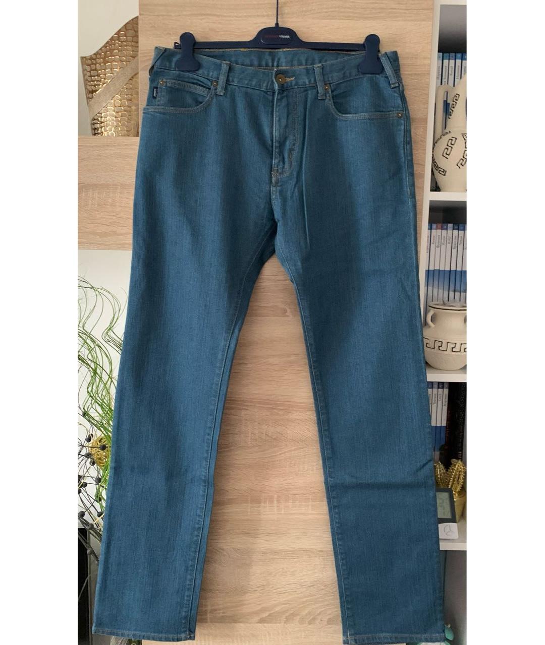 ARMANI JEANS Синие хлопковые джинсы скинни, фото 8