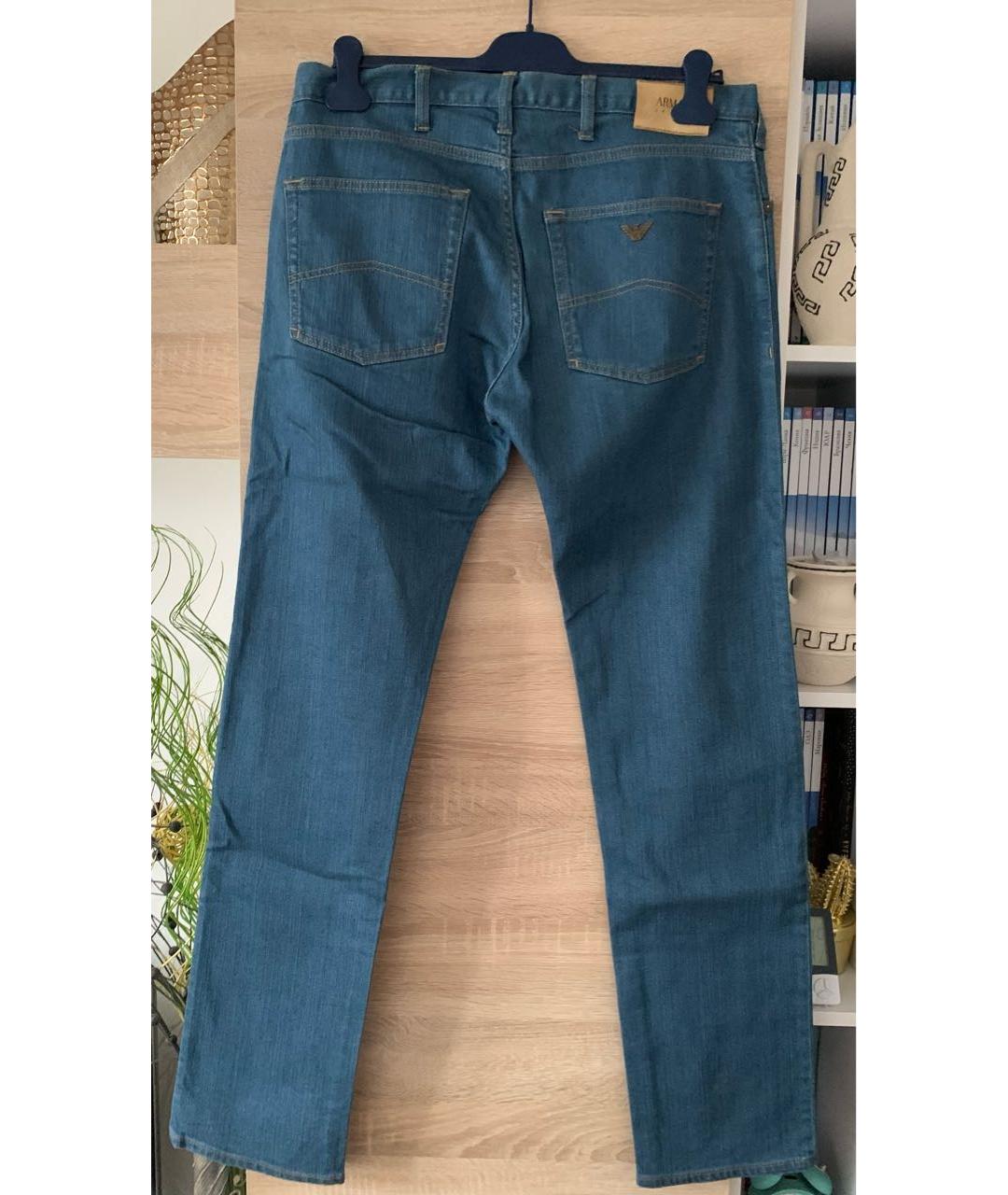 ARMANI JEANS Синие хлопковые джинсы скинни, фото 2