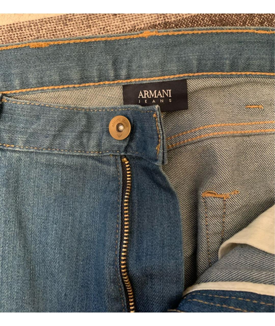 ARMANI JEANS Синие хлопковые джинсы скинни, фото 3