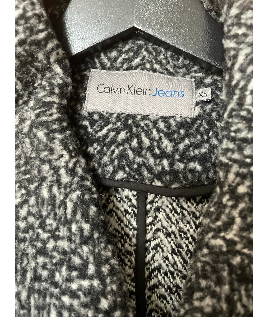 CALVIN KLEIN JEANS Серое полиэстеровое пальто, фото 3