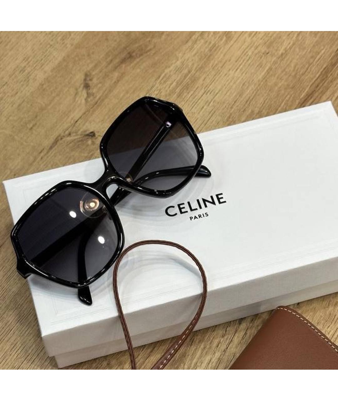 CELINE Черные пластиковые солнцезащитные очки, фото 6