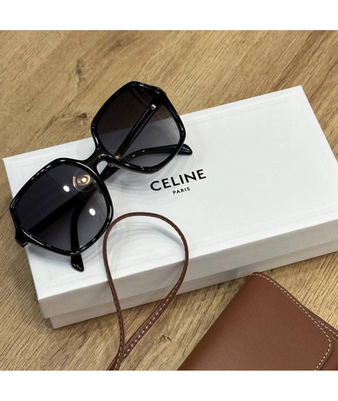 CELINE Черные пластиковые солнцезащитные очки, фото 2