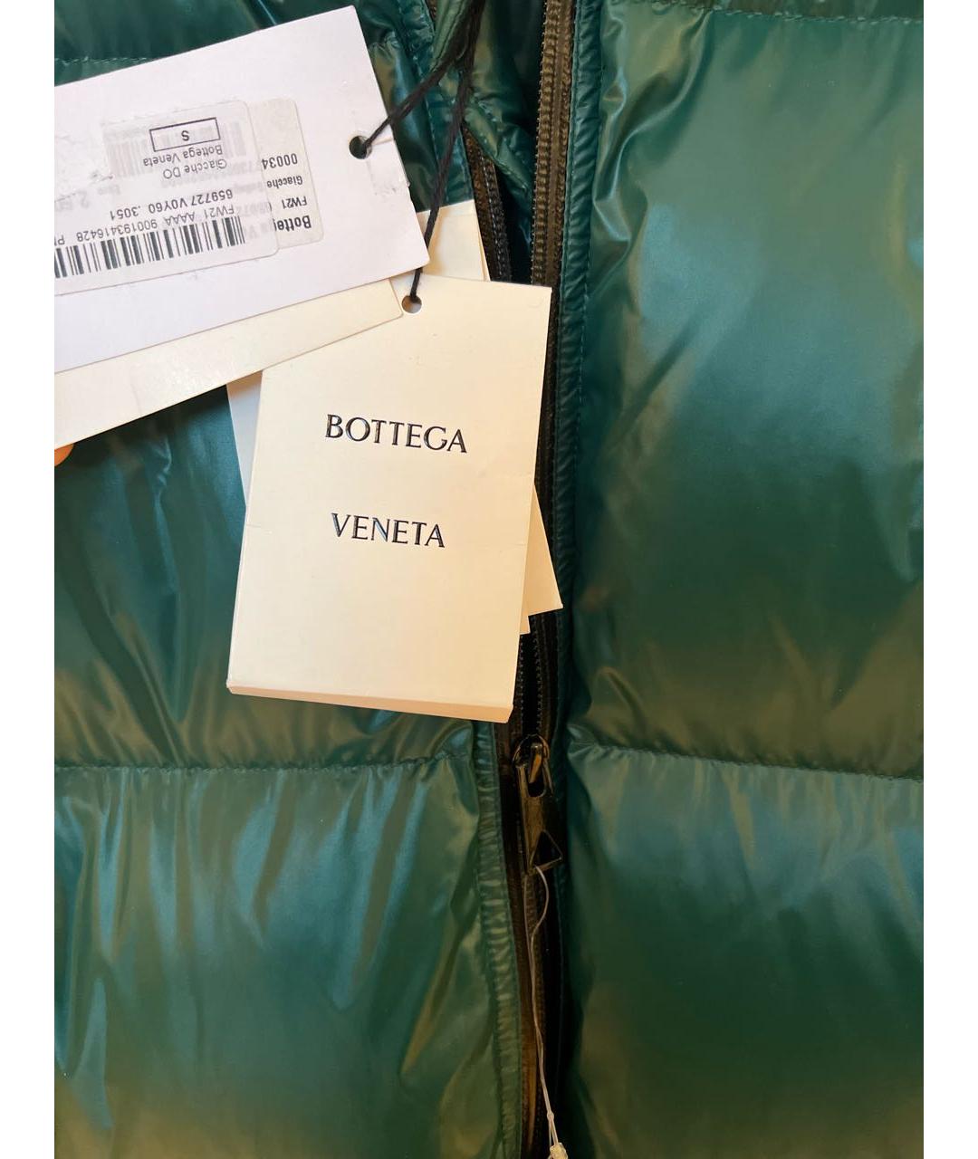 BOTTEGA VENETA Зеленый полиэстеровый пуховик, фото 4