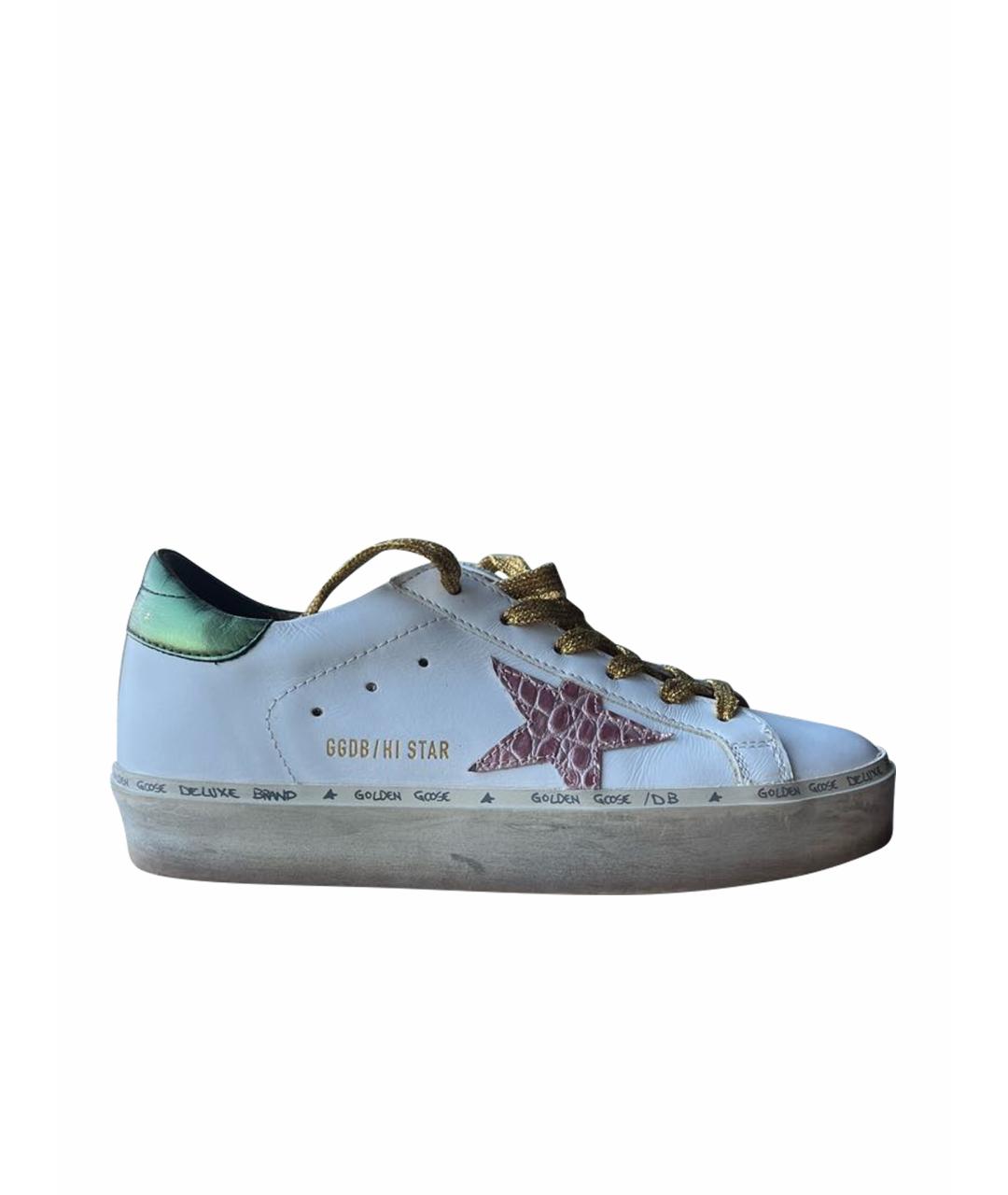 GOLDEN GOOSE DELUXE BRAND Белые кожаные кеды, фото 1