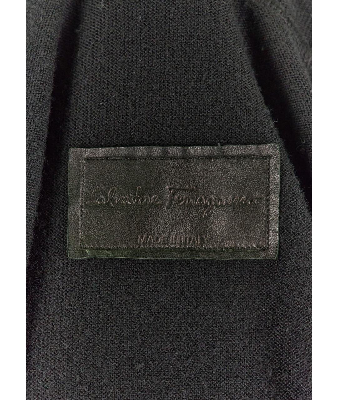 SALVATORE FERRAGAMO Черная шерстяная жилетка, фото 3