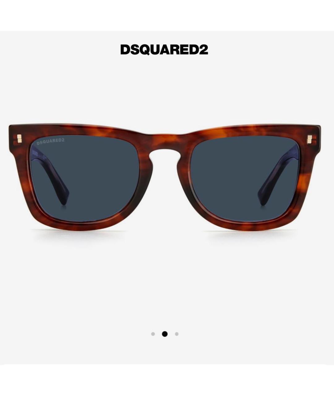 DSQUARED2 Коричневые пластиковые солнцезащитные очки, фото 5