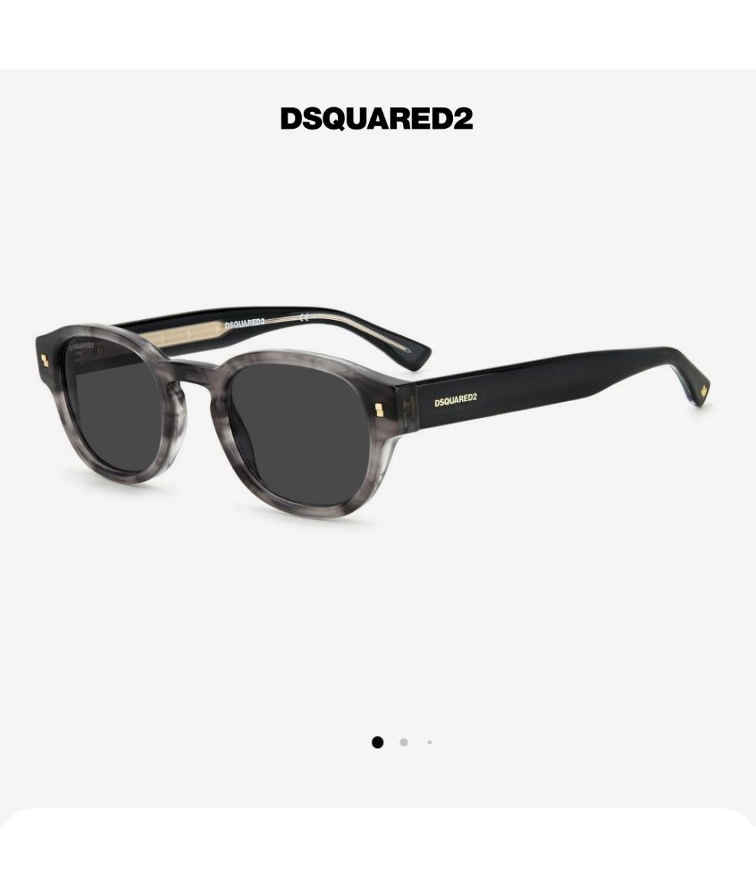 DSQUARED2 Серые пластиковые солнцезащитные очки, фото 5