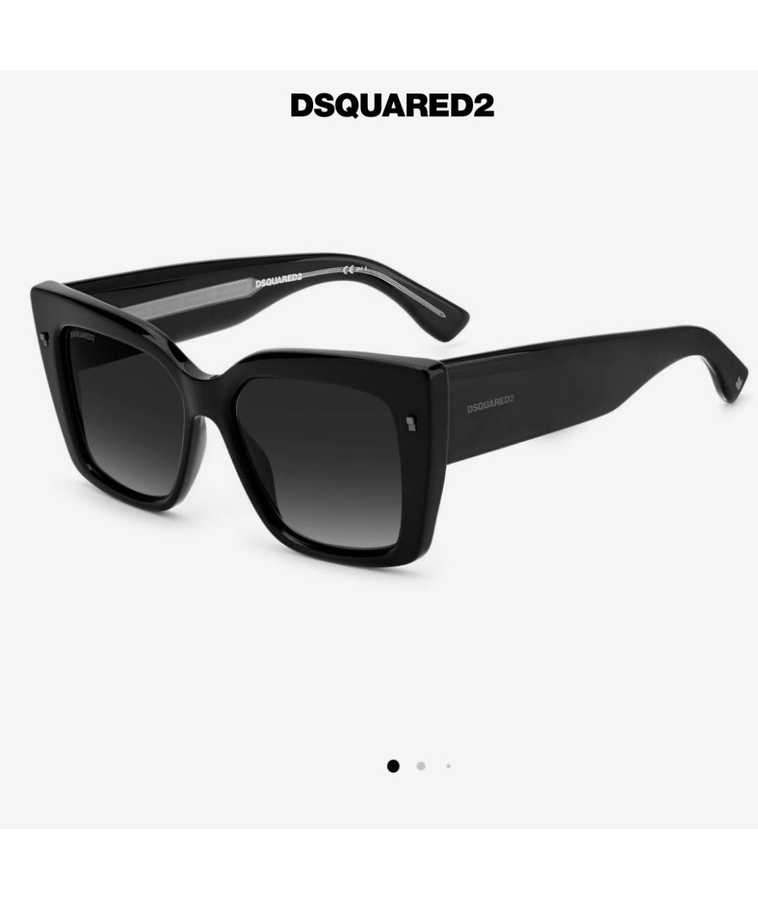 DSQUARED2 Черные пластиковые солнцезащитные очки, фото 5