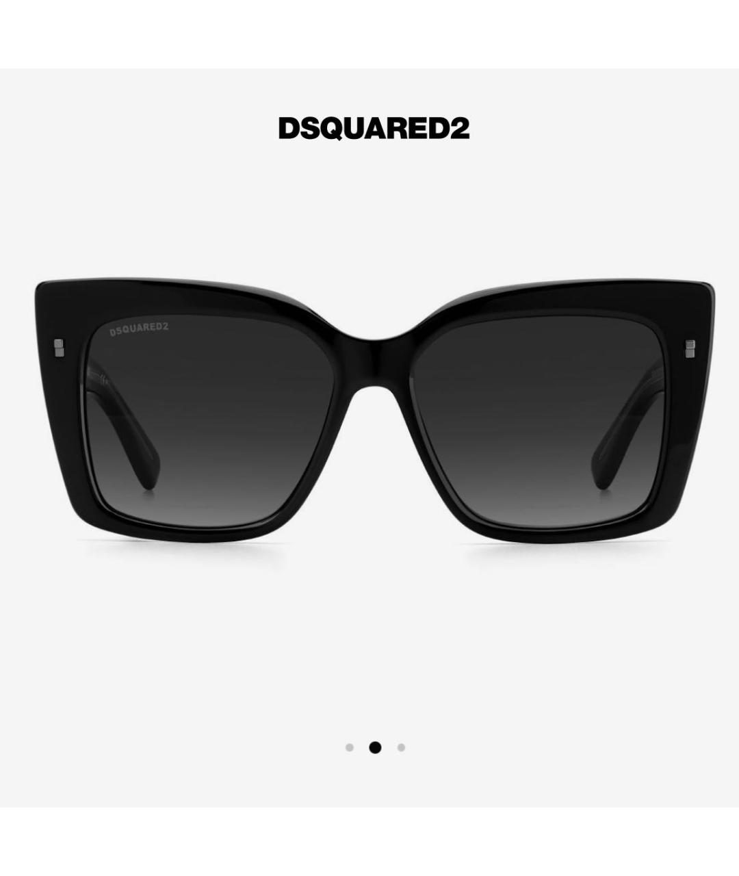 DSQUARED2 Черные пластиковые солнцезащитные очки, фото 2