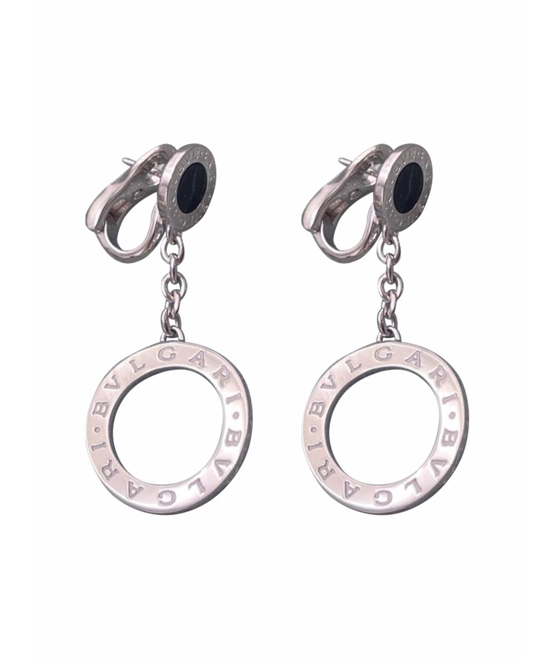 BVLGARI Серебряные серьги из белого золота, фото 1