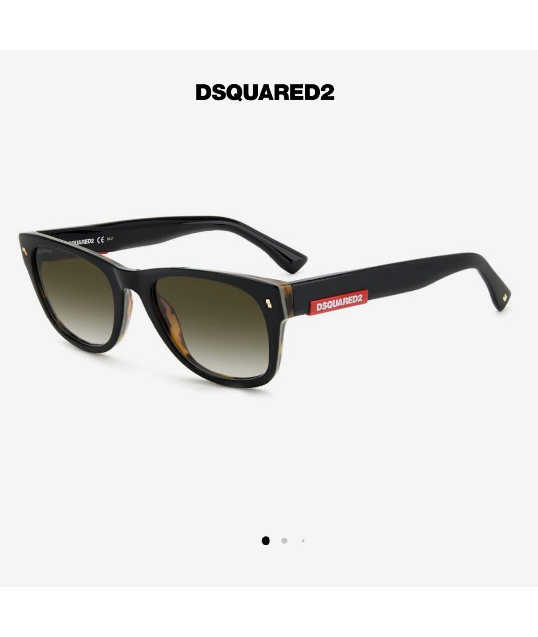 DSQUARED2 Коричневые пластиковые солнцезащитные очки, фото 2