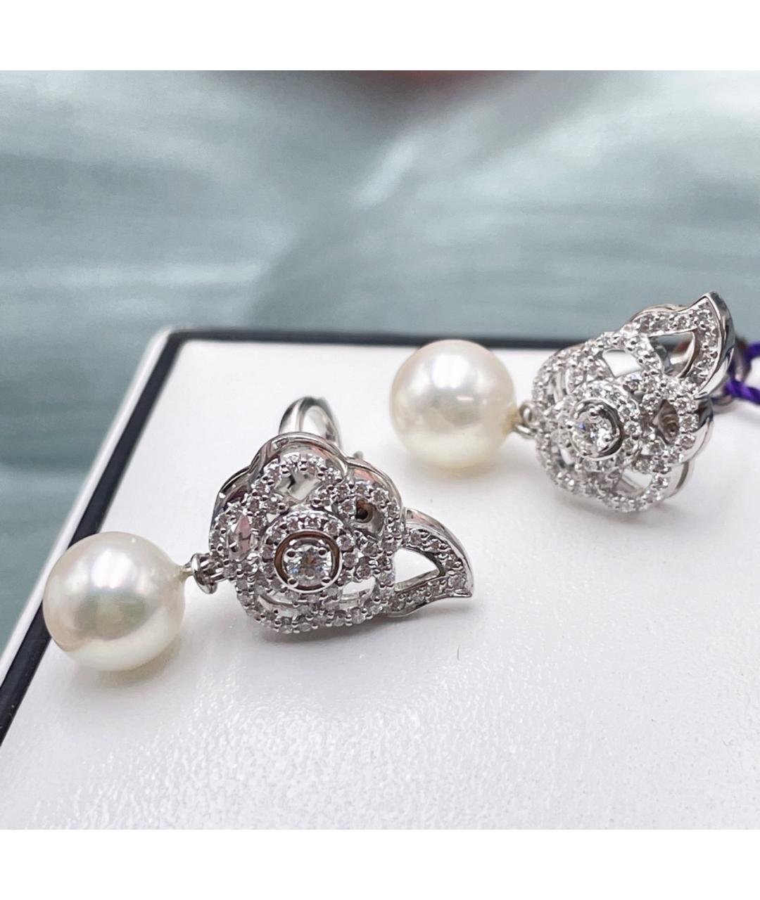 CHANEL Серебряные серьги из белого золота, фото 3