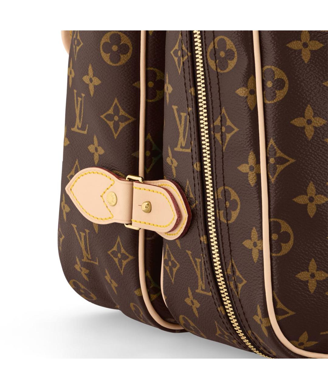 LOUIS VUITTON Коричневая кожаная сумка на плечо, фото 2