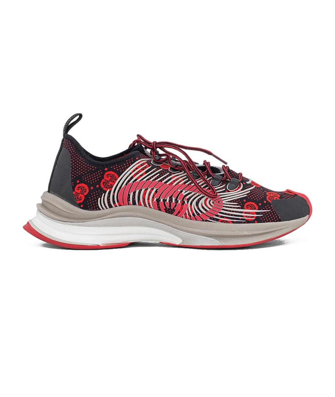 GUCCI Текстильные низкие кроссовки / кеды, фото 4