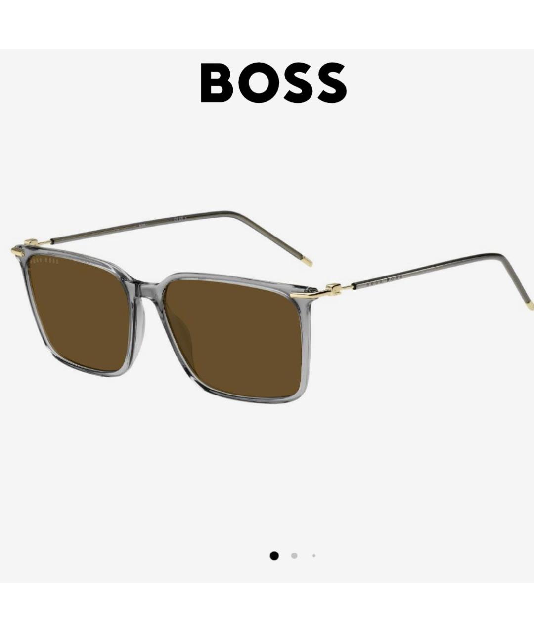 HUGO BOSS Коричневые пластиковые солнцезащитные очки, фото 2