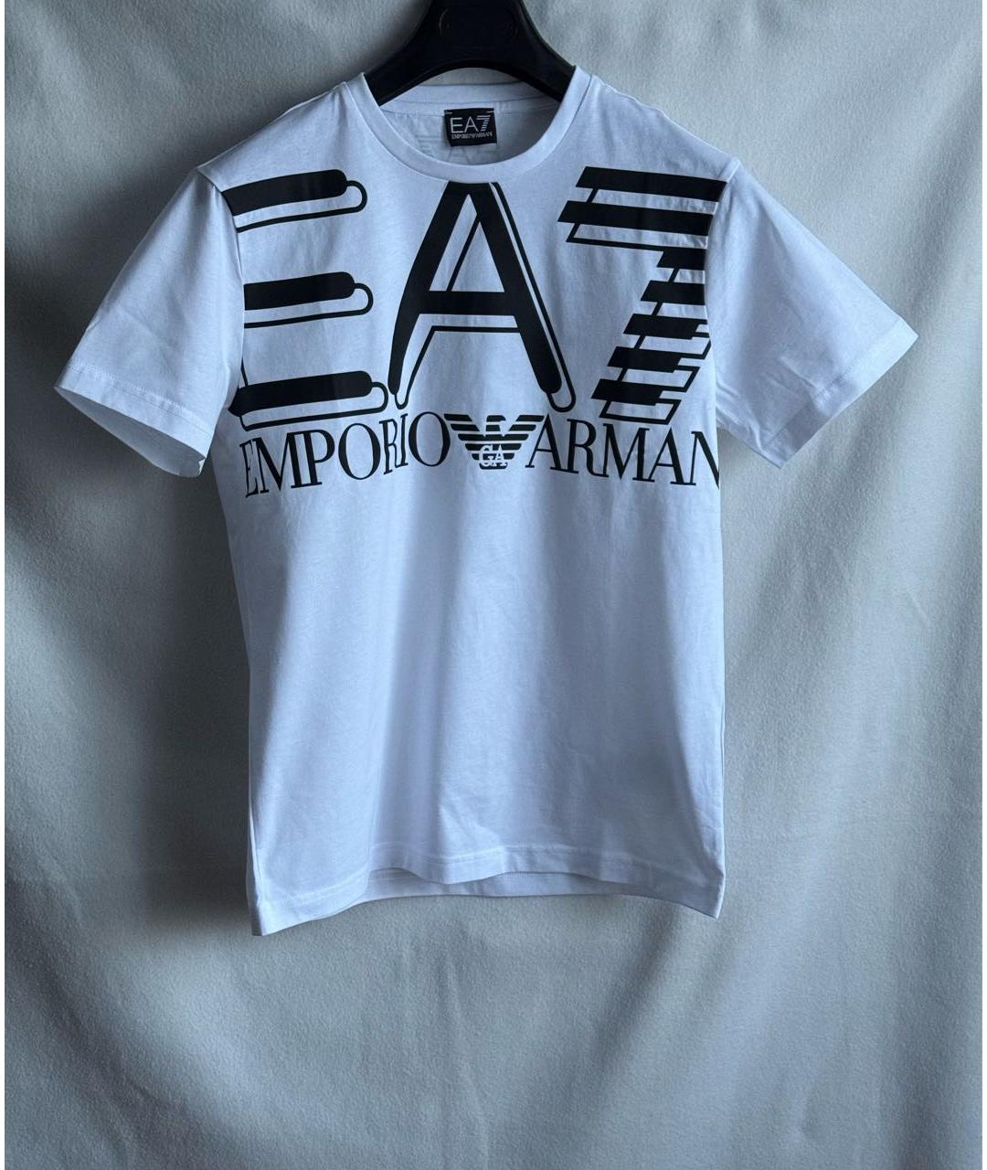 EMPORIO ARMANI Белая хлопковая футболка, фото 6