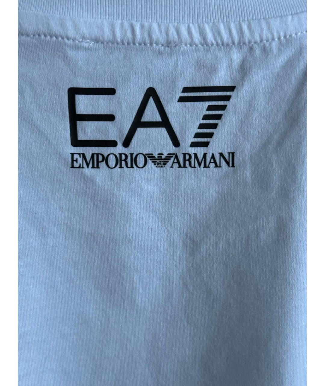 EMPORIO ARMANI Белая хлопковая футболка, фото 4