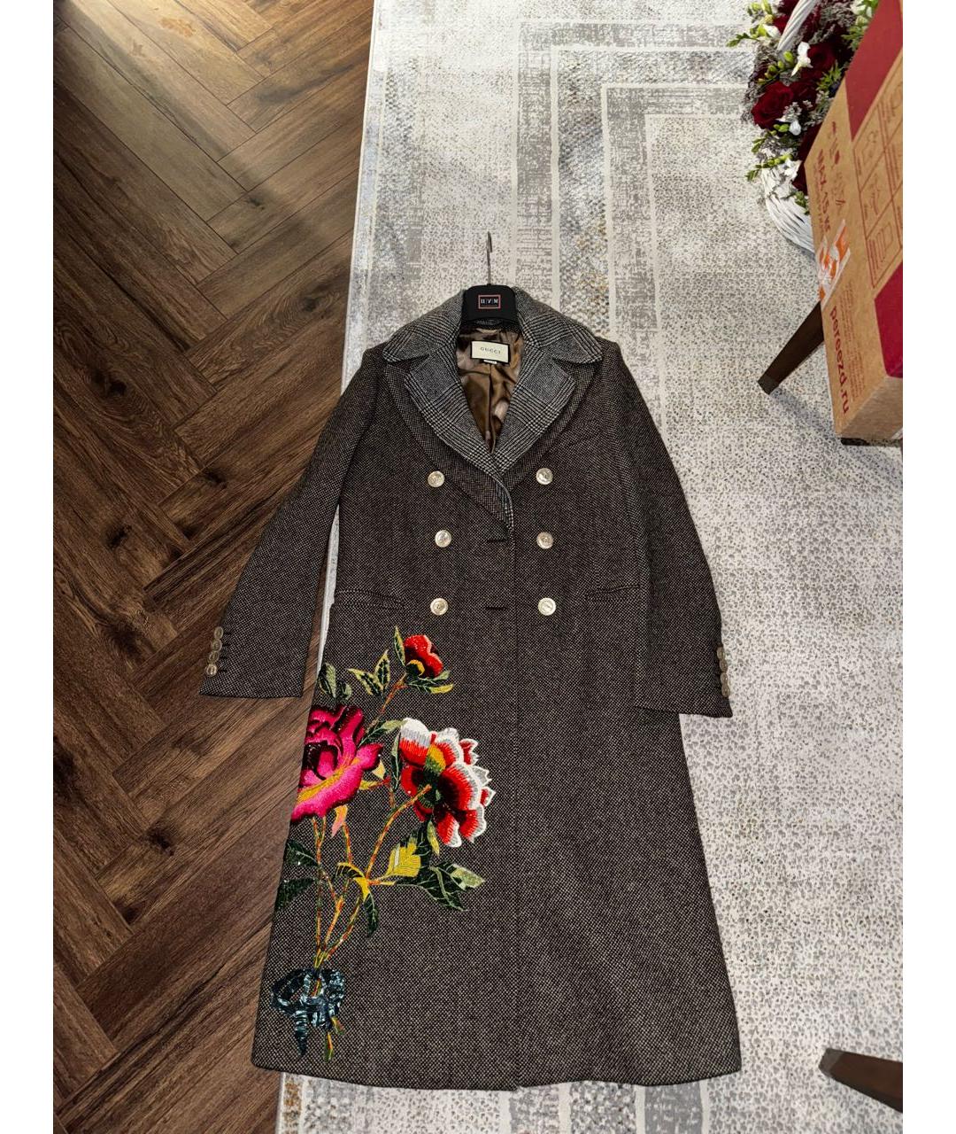 GUCCI Серое пальто, фото 2