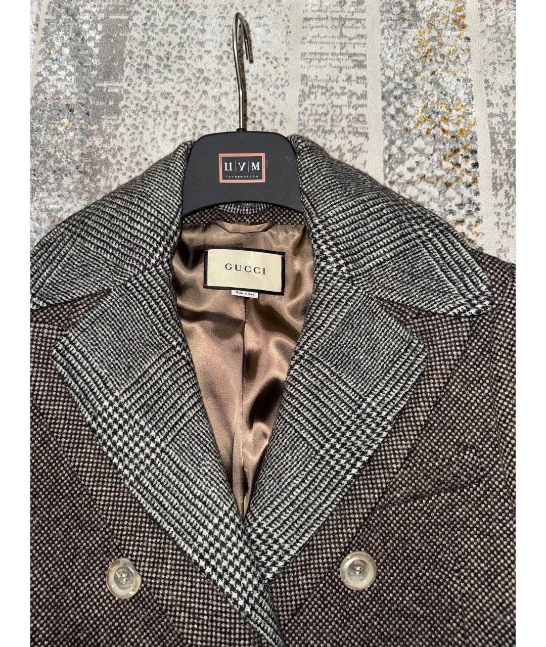 GUCCI Серое пальто, фото 5