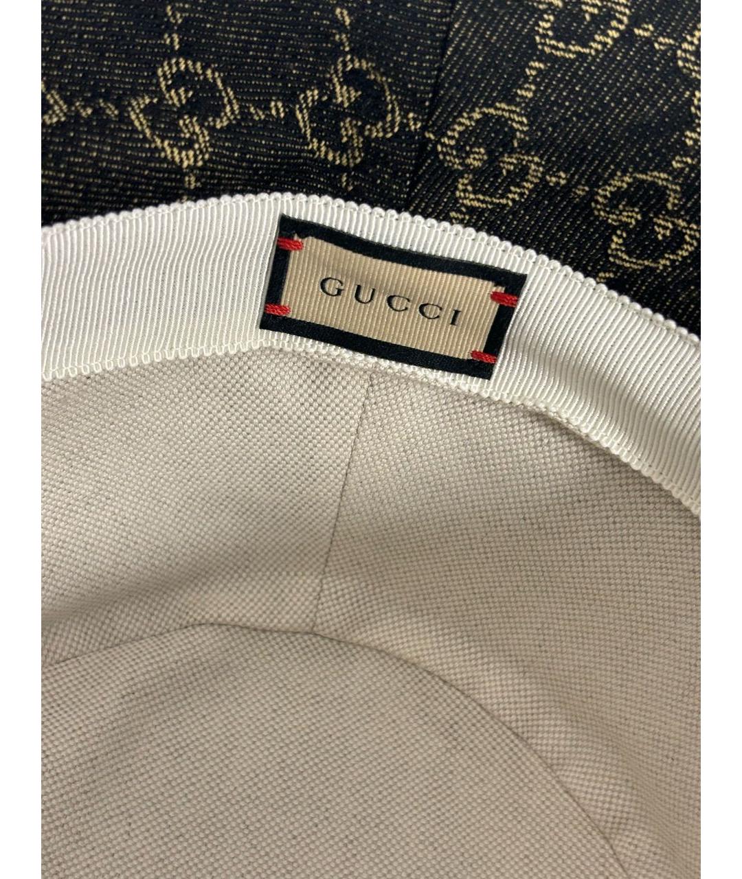 GUCCI Черная хлопковая шляпа, фото 7