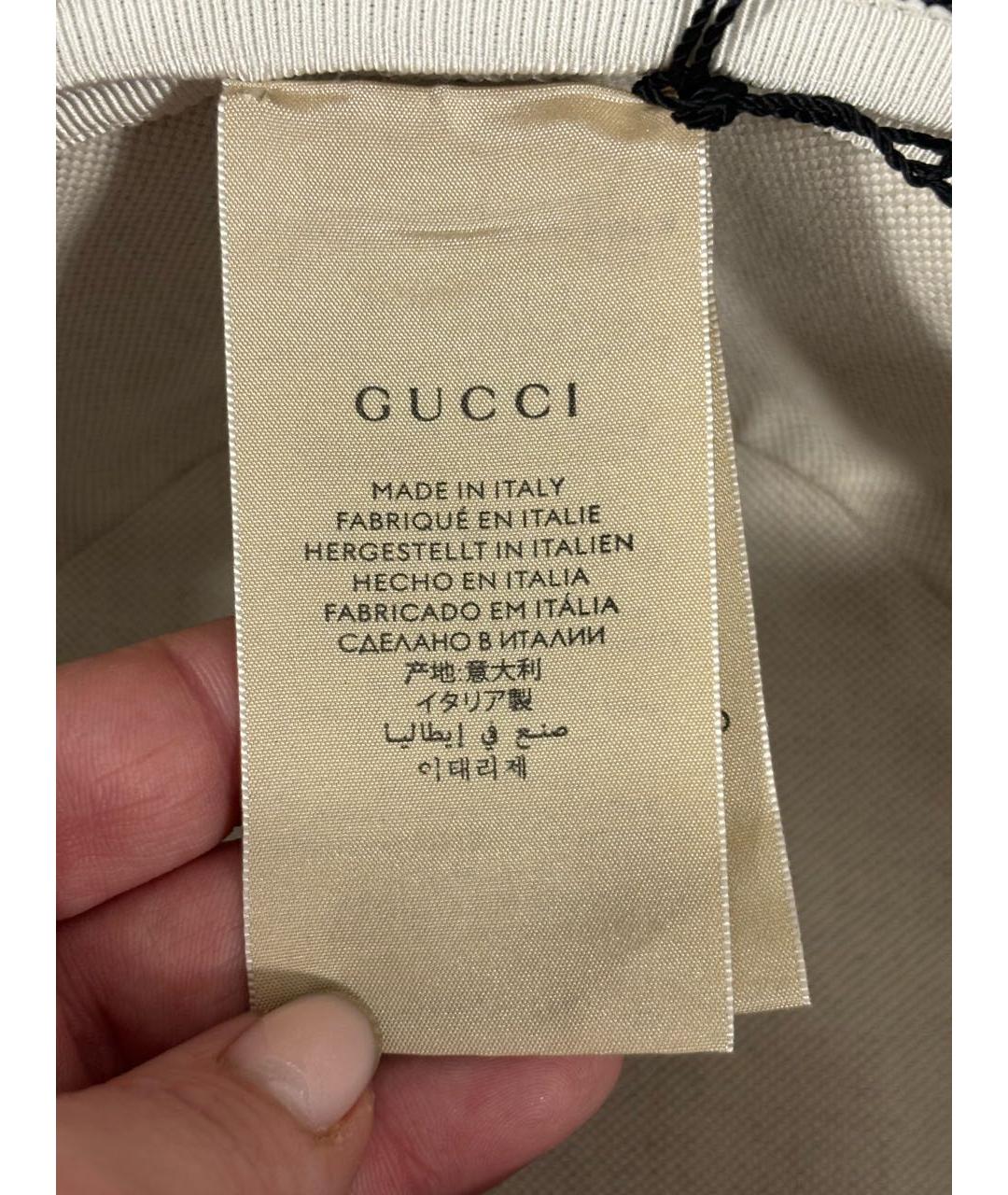 GUCCI Черная хлопковая шляпа, фото 6