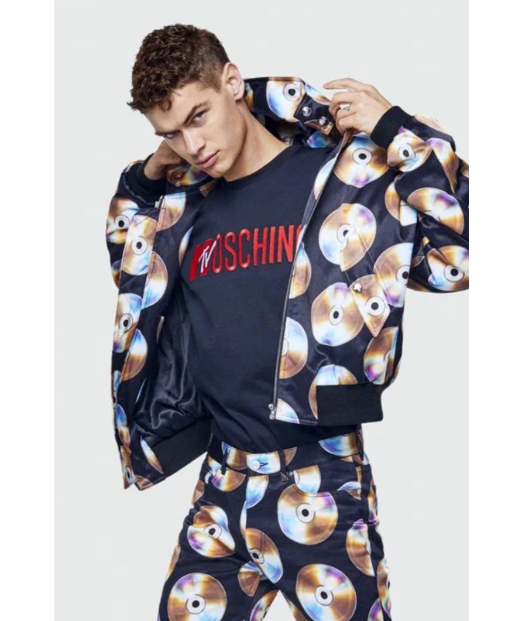 MOSCHINO Черная хлопковая футболка, фото 5