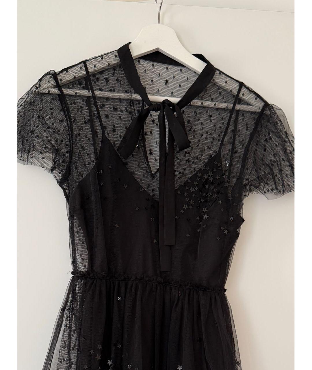 RED VALENTINO Черное коктейльное платье, фото 4