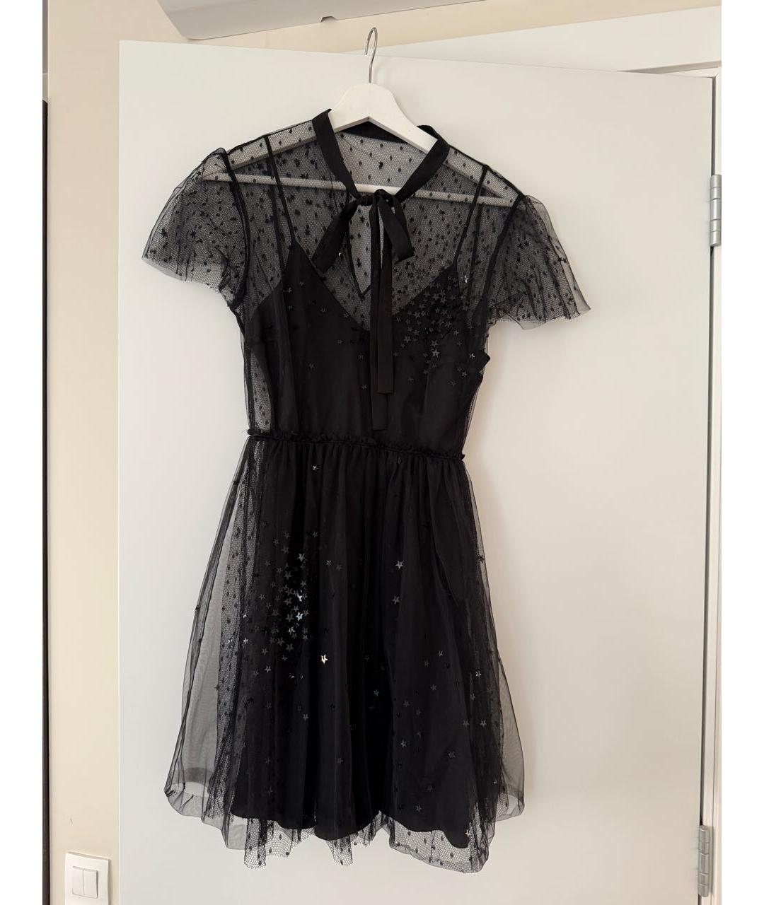 RED VALENTINO Черное коктейльное платье, фото 7