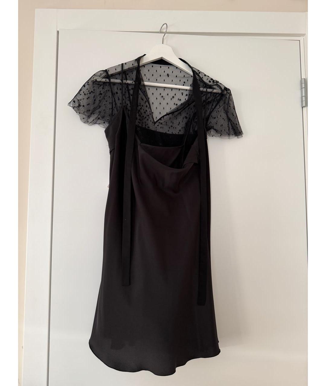 RED VALENTINO Черное коктейльное платье, фото 6